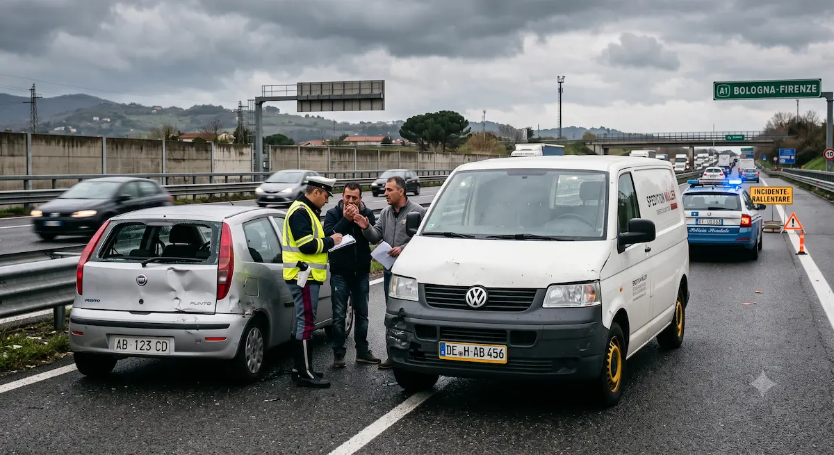 Incidente in autostrada con un veicolo straniero: chi paga il risarcimento e cosa fare subito